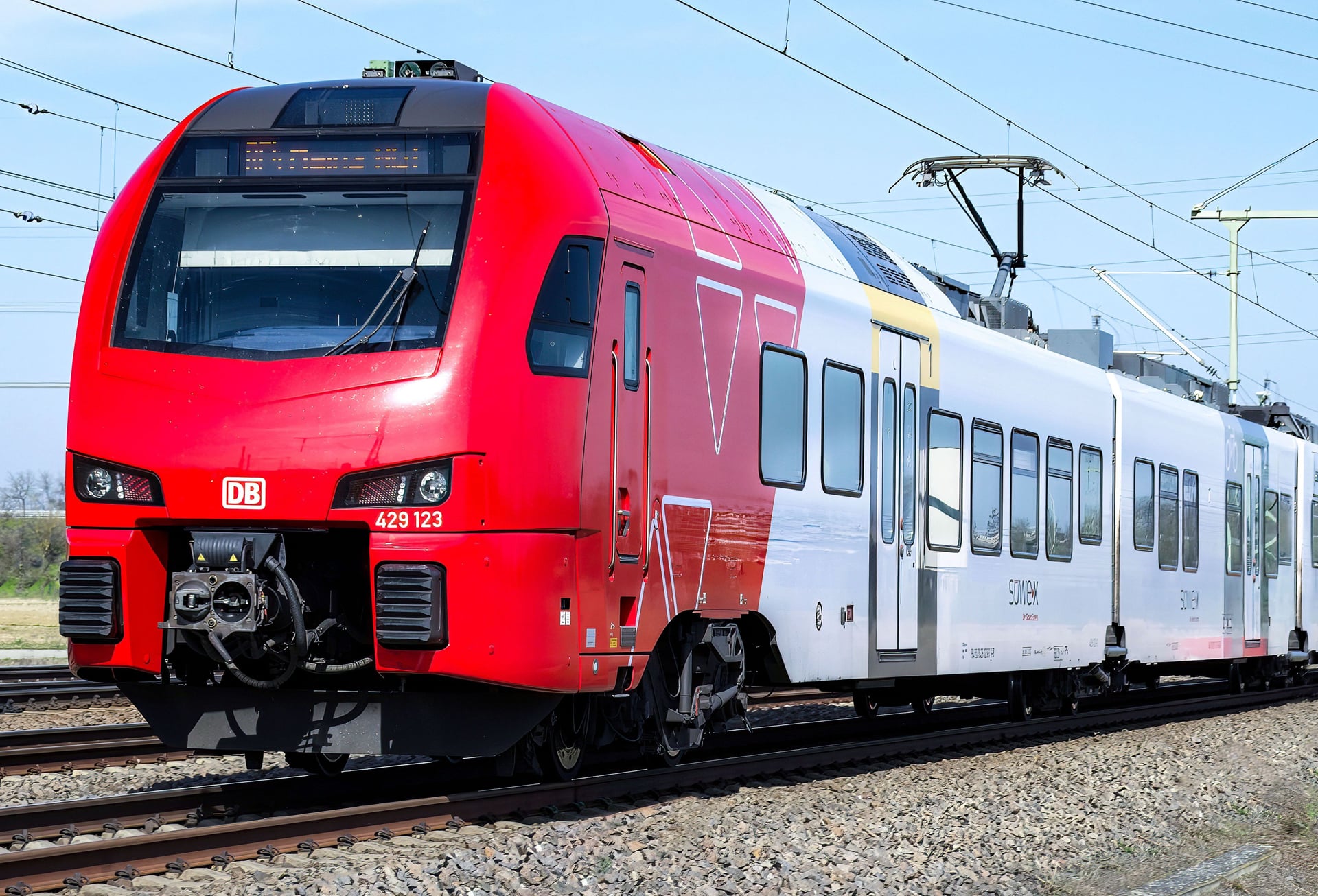 Zug auf den Schienen