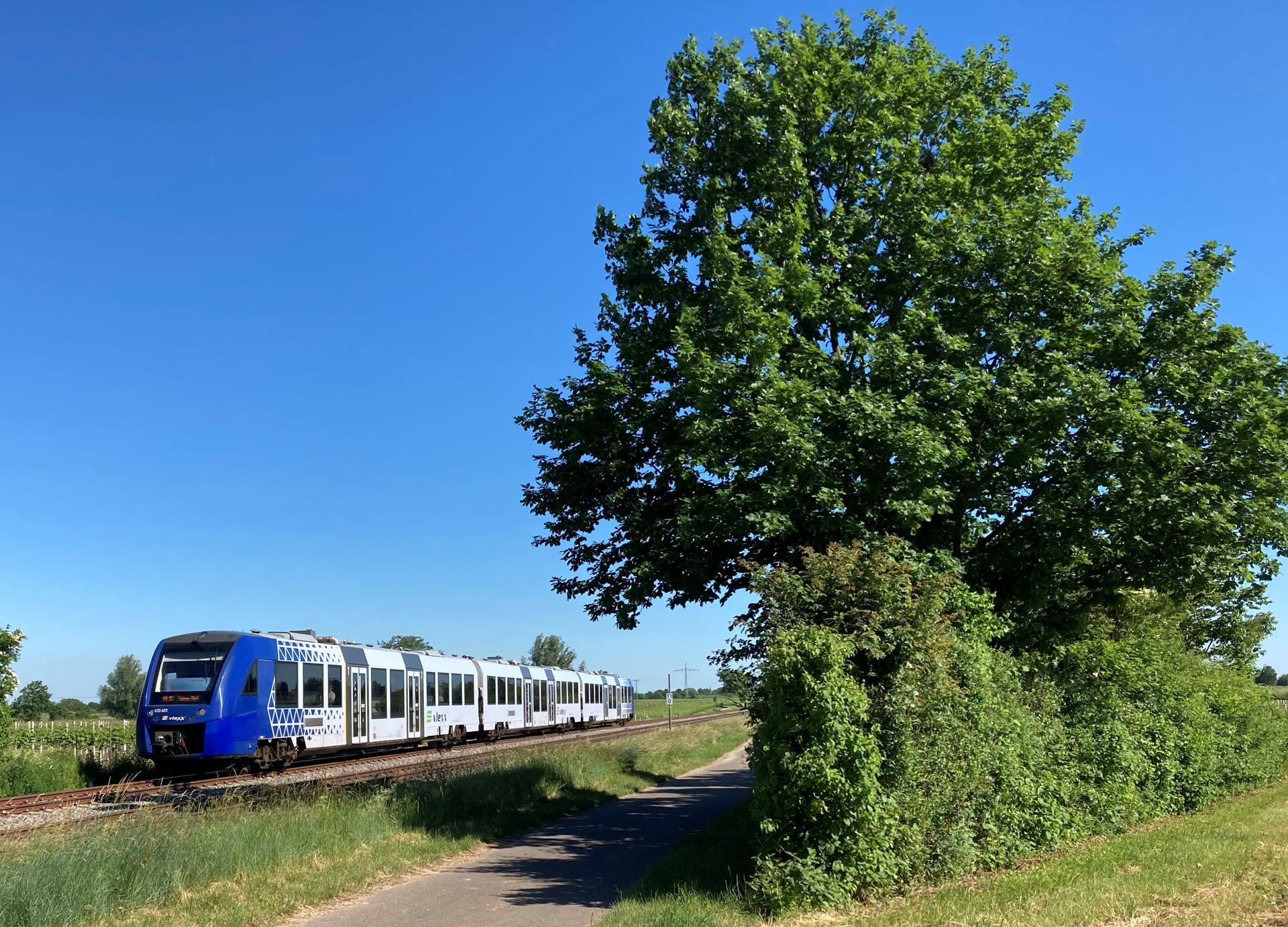 Vlexx-Triebwagen als Elsass-Express auf der Fahrt nach Wissembourg 